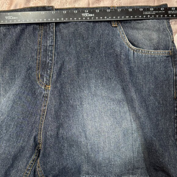 Paris Angel Jeans Denim Shorts Women Sz 24 Blue Embroidered Pockets Hiking Beach - Picture 9 of 13
